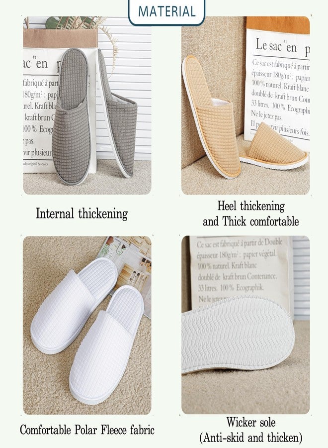 OSTADARRA 10 Pairs Spa Slippers, Non Slip Disposable Slippers For Guest, Washable Reusable, Which Can Be Used As Women Men, House, Indoor, Bathroom, Bedroom, Hotel, Bride Slippers - Image 4